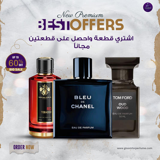 Mancera Red Tobacco + Bleu de Chanel + Tom Ford Oud Wood (100 ml)