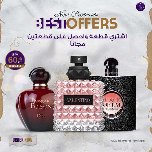 Black Opium + Hypnotic Poison by Dior + Valentino Donna Born in Roma (100 ml)